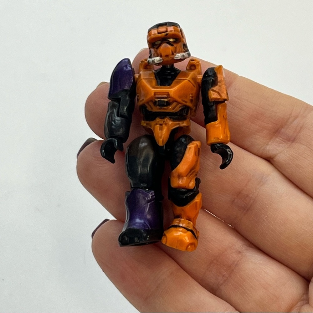 halo mega bloks unsc spartan eod mini figure combat‎ orange 2 inch